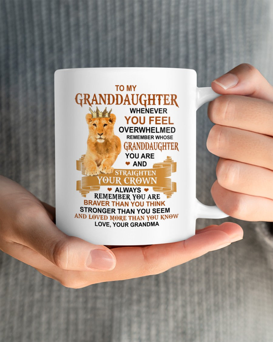 Straighten Your Crown - Best Gift For Granddaughter Mugs
