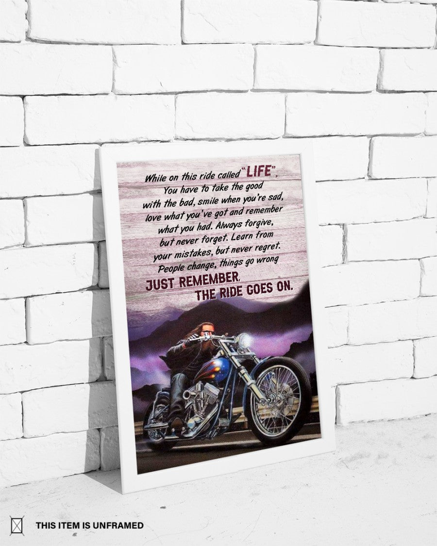 THE RIDE GOES ON Vertical Poster