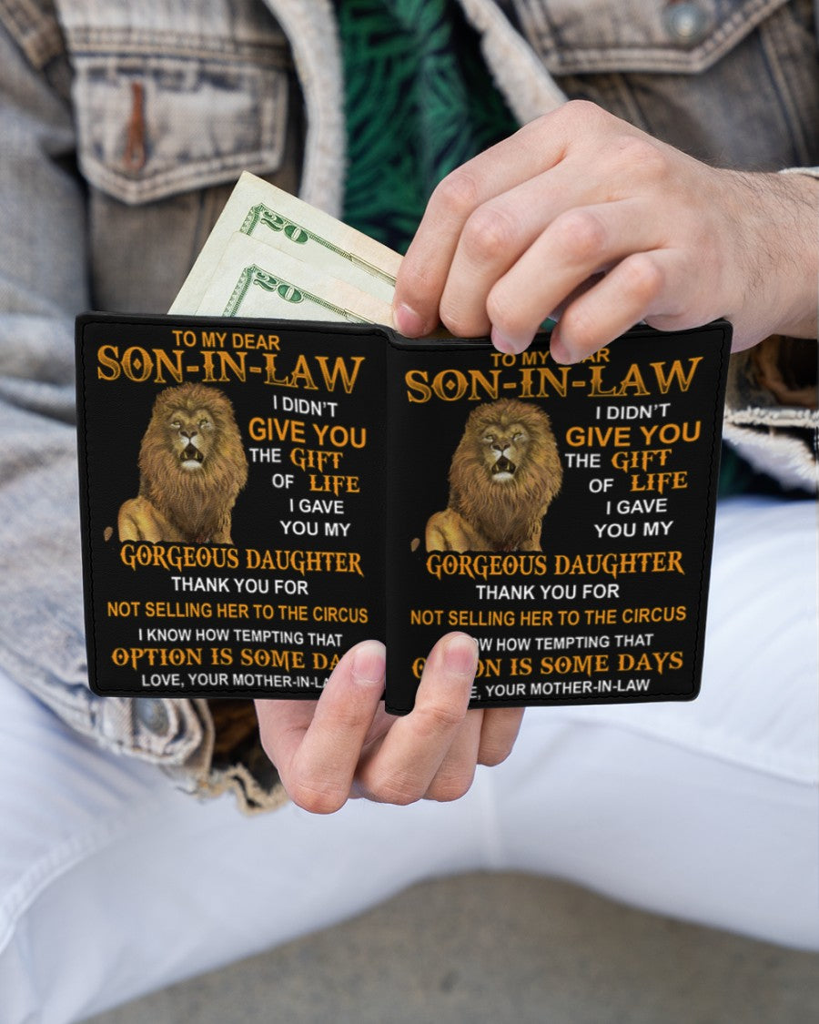 The Gift Of Life - Best Gift For Son-In-Law Men's Leather Wallet
