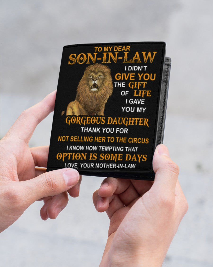 The Gift Of Life - Best Gift For Son-In-Law Men's Leather Wallet