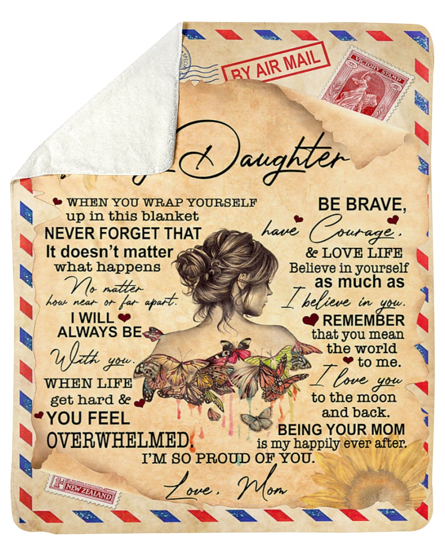 To My Daughter Fleece Blanket