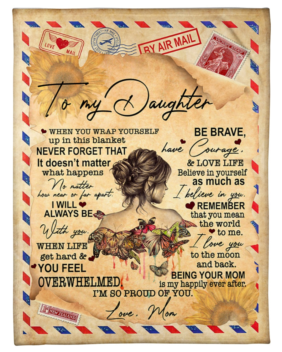 To My Daughter Fleece Blanket