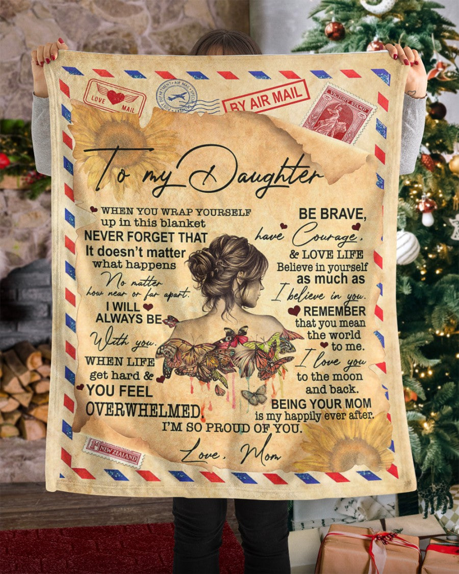 To My Daughter Fleece Blanket