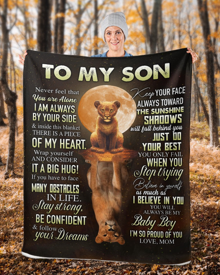 To My Son Sherpa Fleece Blanket