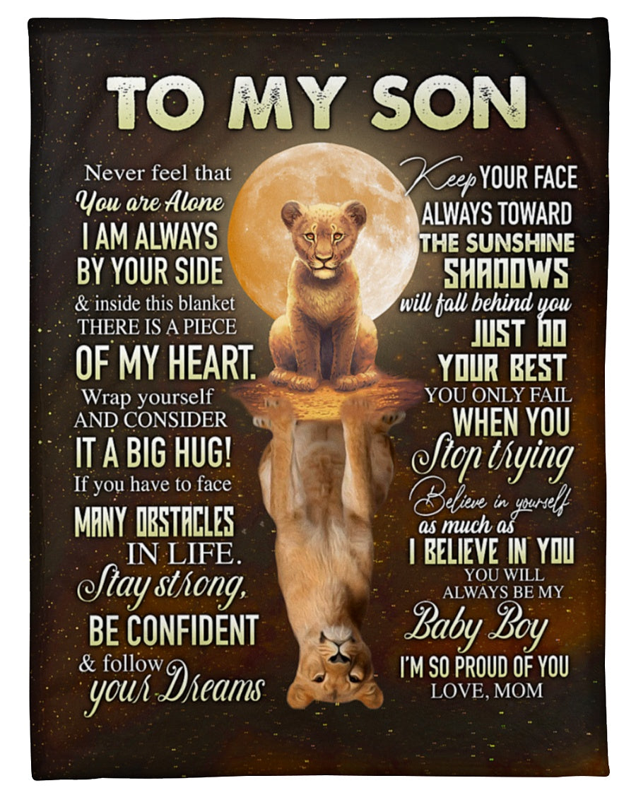 To My Son Sherpa Fleece Blanket