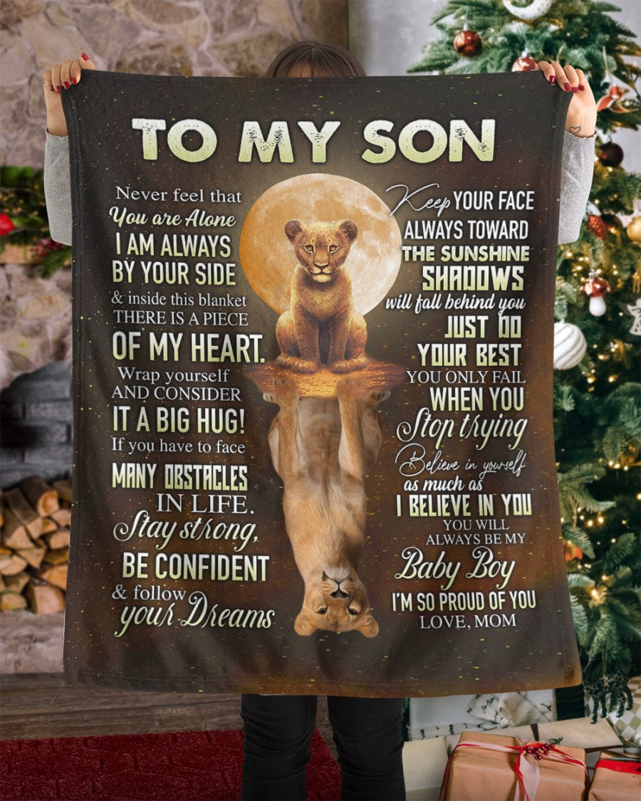 To My Son Sherpa Fleece Blanket
