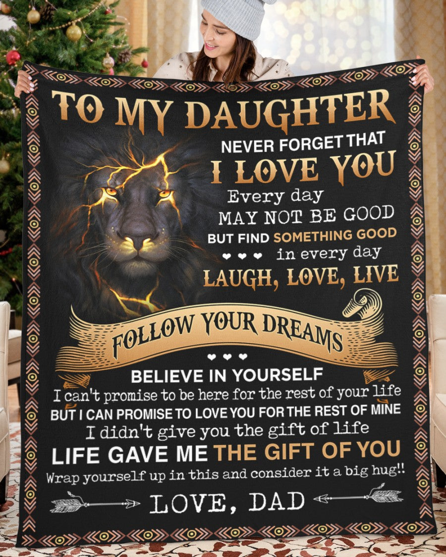 To my Daughter - Dad Fleece Blanket