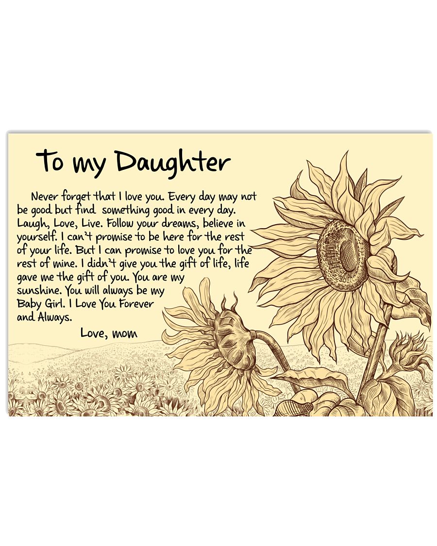 To my Daughter - Mom Horizontal Poster