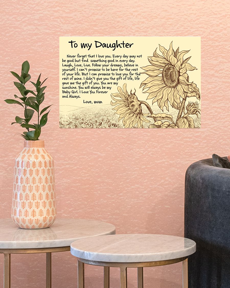 To my Daughter - Mom Horizontal Poster