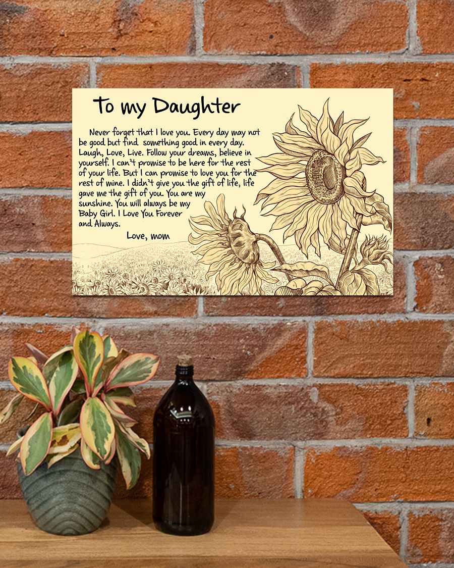 To my Daughter - Mom Horizontal Poster