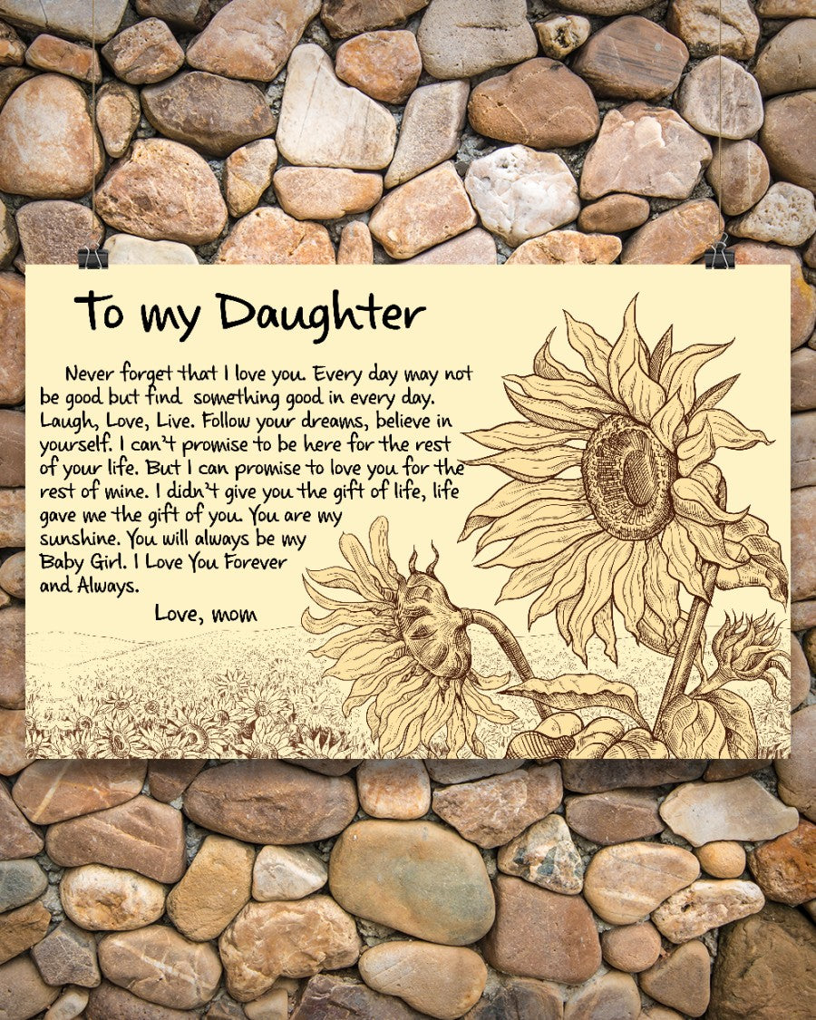 To my Daughter - Mom Horizontal Poster
