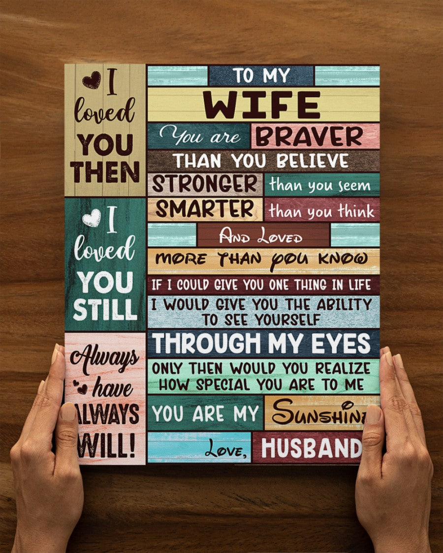 To my Wife Gallery Wrapped Poster