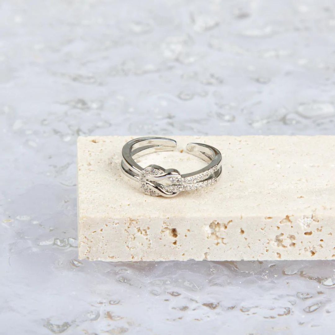 To My Best Friend 'Sisters By Heart' Knot Ring