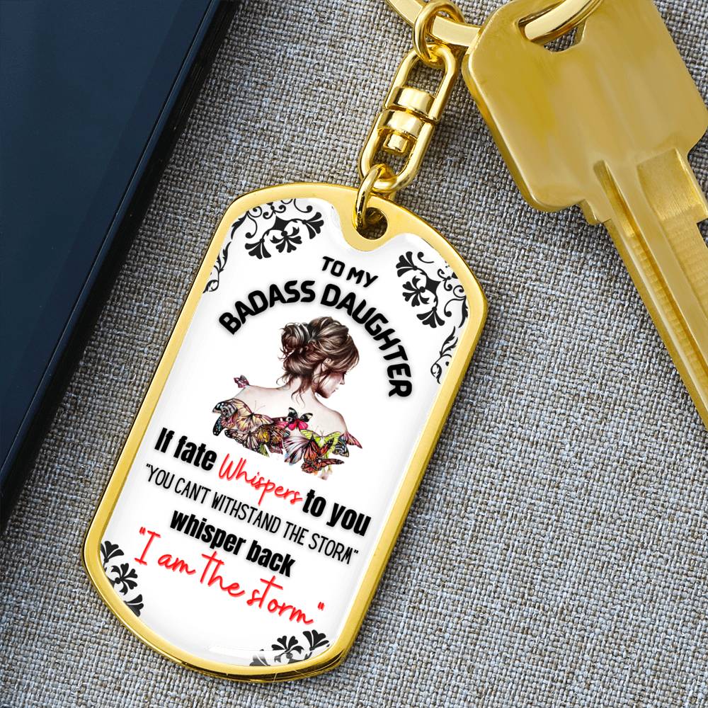 Empowering Keepsake for Daughter - I Am the Storm Keychain
