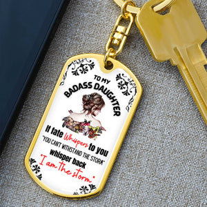 Empowering Keepsake for Daughter - I Am the Storm Keychain