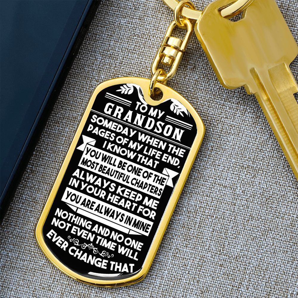 Gift for Grandson Keychain