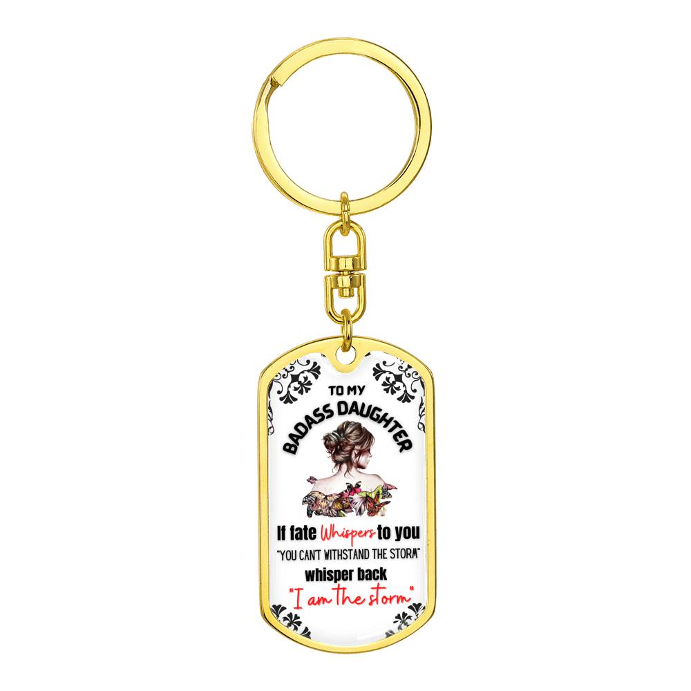 Empowering Keepsake for Daughter - I Am the Storm Keychain