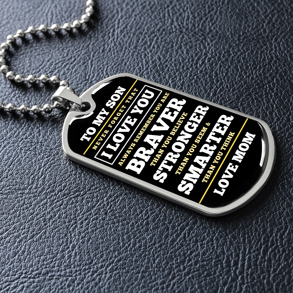 To Son | Always Remember | Dog Tag Necklace