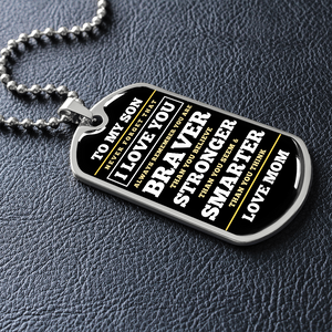To Son | Always Remember | Dog Tag Necklace