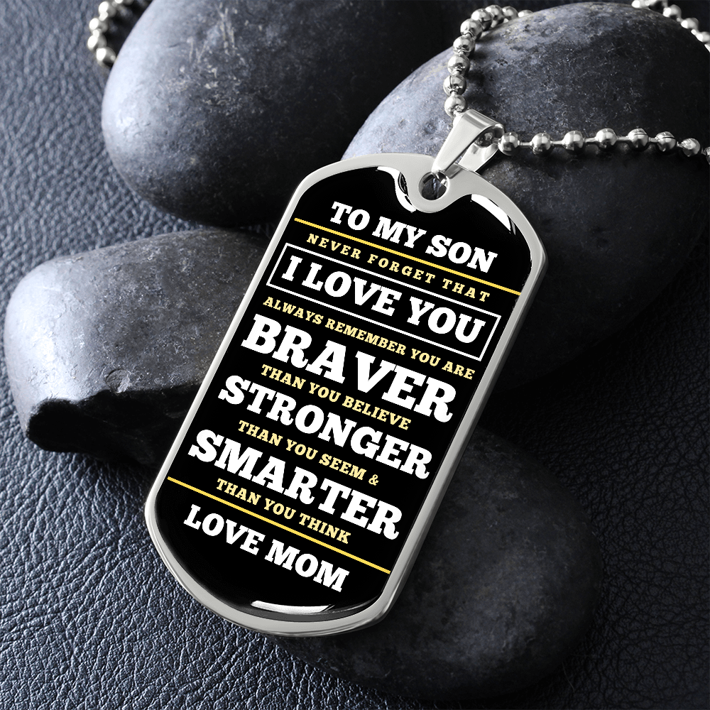 To Son | Always Remember | Dog Tag Necklace