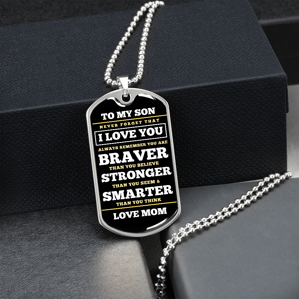 To Son | Always Remember | Dog Tag Necklace