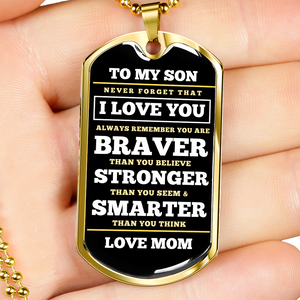 To Son | Always Remember | Dog Tag Necklace