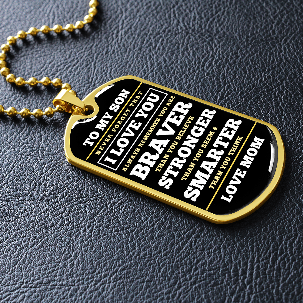 To Son | Always Remember | Dog Tag Necklace