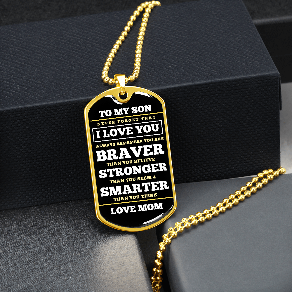 To Son | Always Remember | Dog Tag Necklace