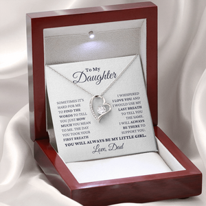 Gift for Daughter Love Dad "My Little Girl" Necklace