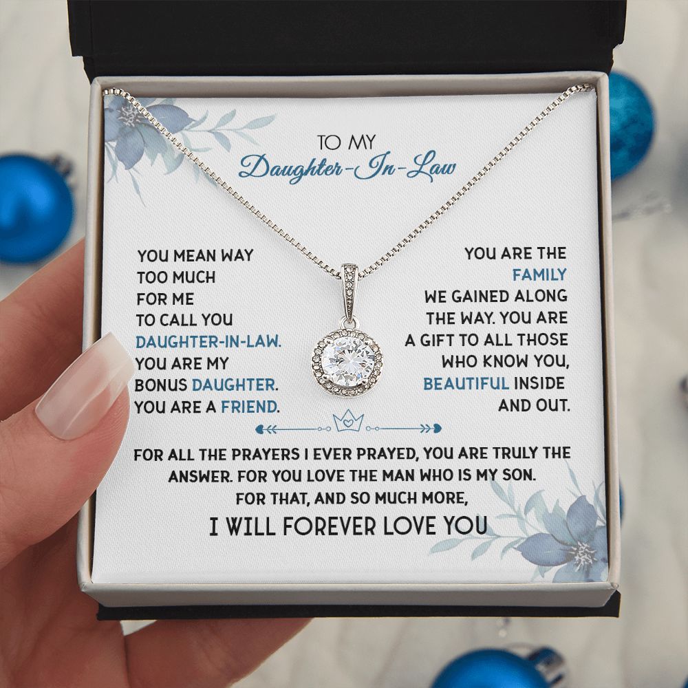 To My Daughter-In-Law - I Will Forever Love You - Eternal Hope Necklace