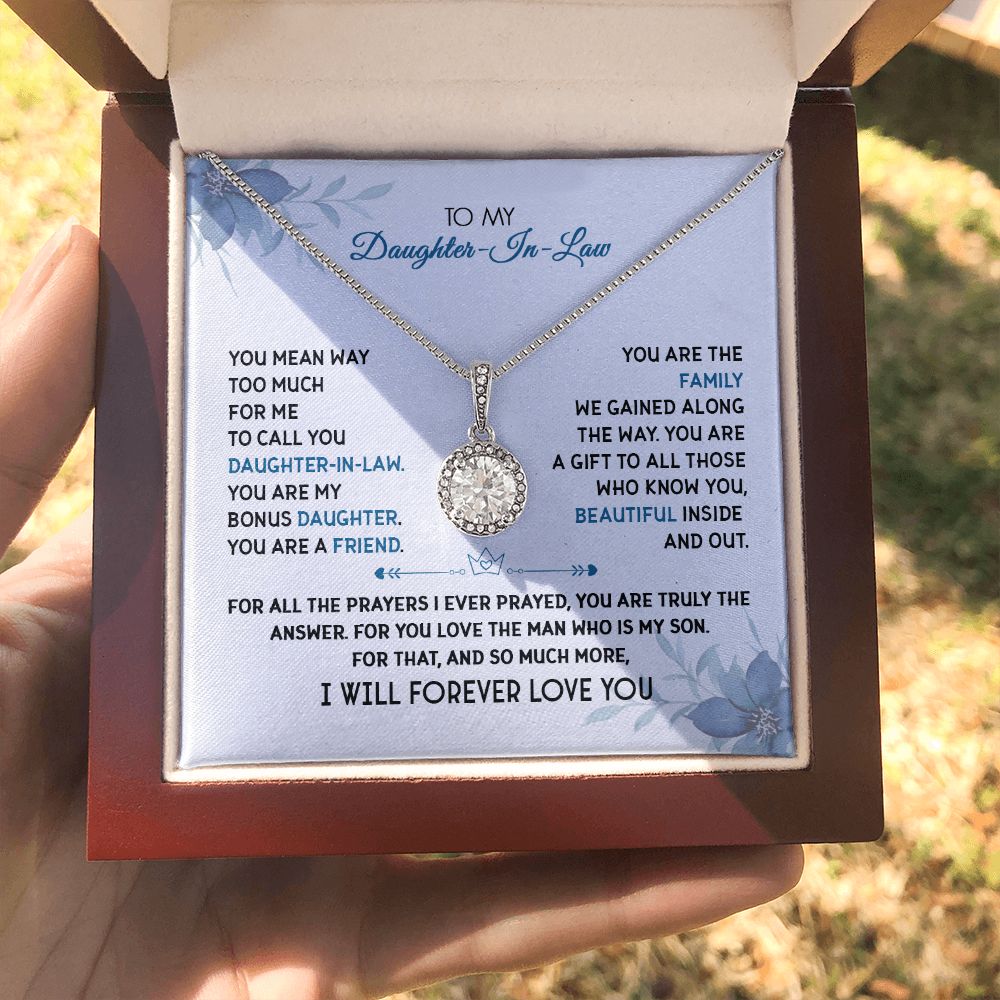 To My Daughter-In-Law - I Will Forever Love You - Eternal Hope Necklace