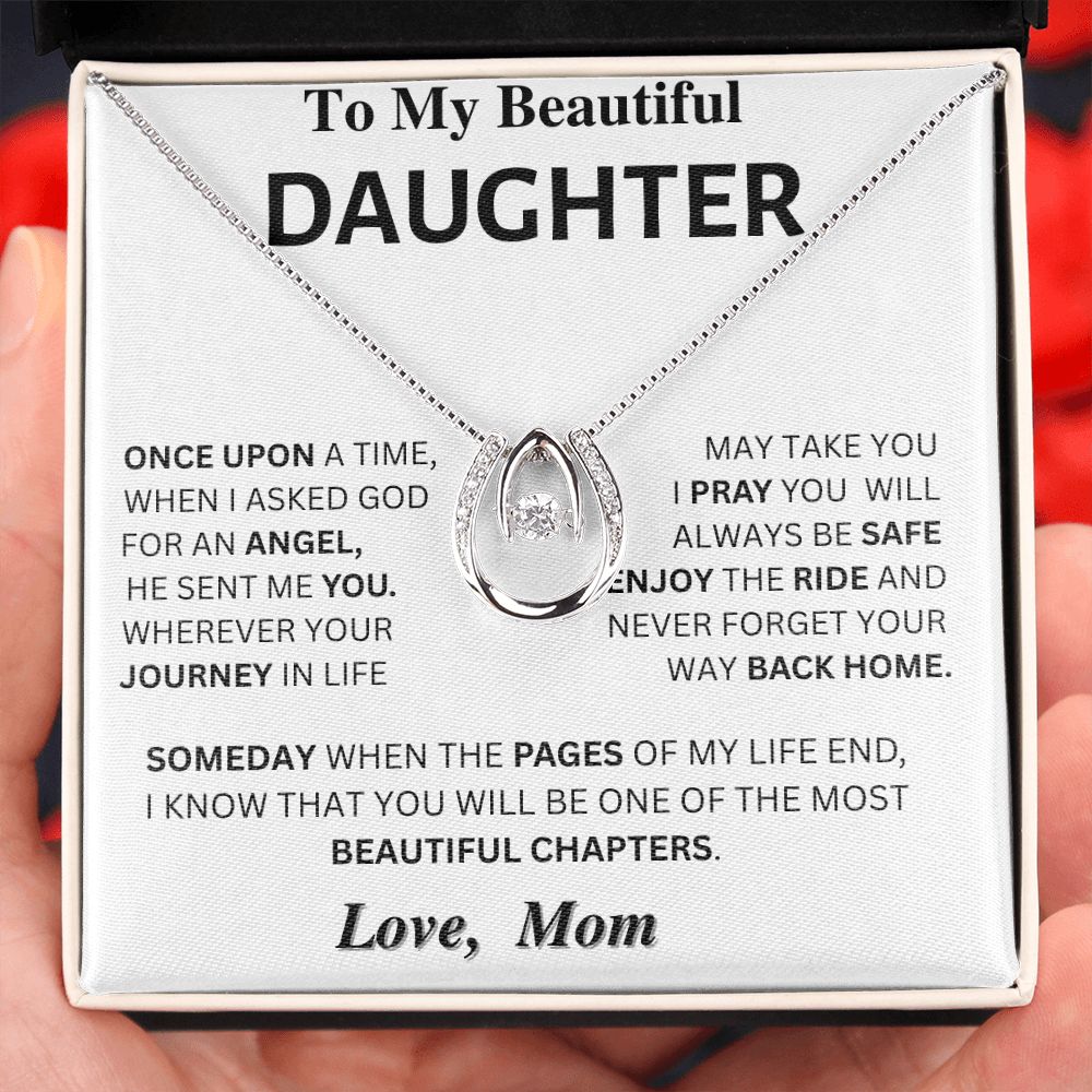 Angel-Daughter Gift - Horseshoe Necklace