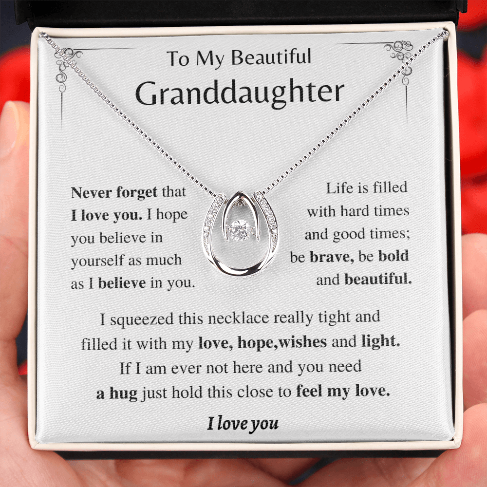Be bold and beautiful- Horseshoe Necklace, Granddaughter Gift