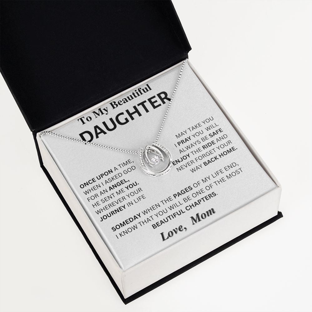 Angel-Daughter Gift - Horseshoe Necklace