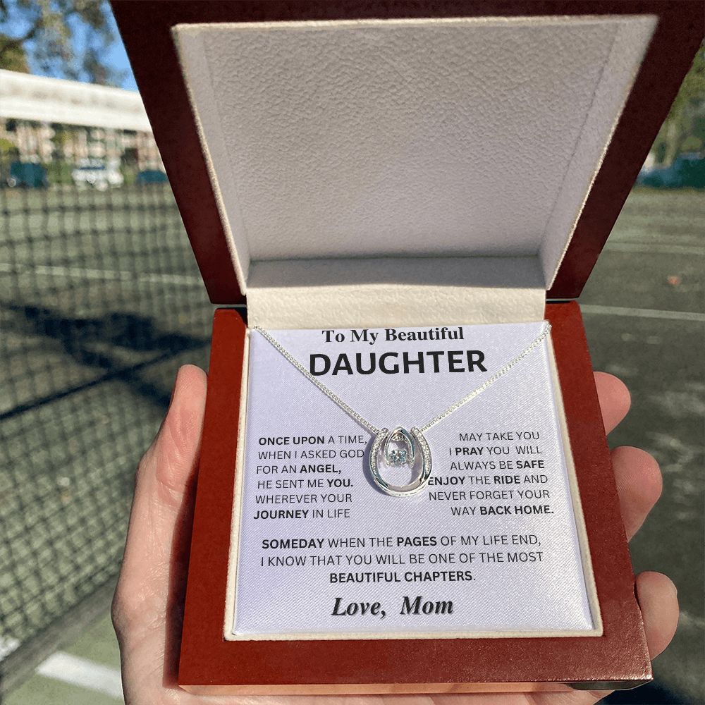 Angel-Daughter Gift - Horseshoe Necklace