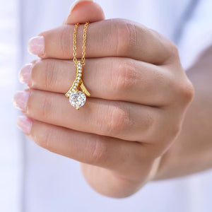 Gift for Wife "I Can't Live Without You" Gold Necklace