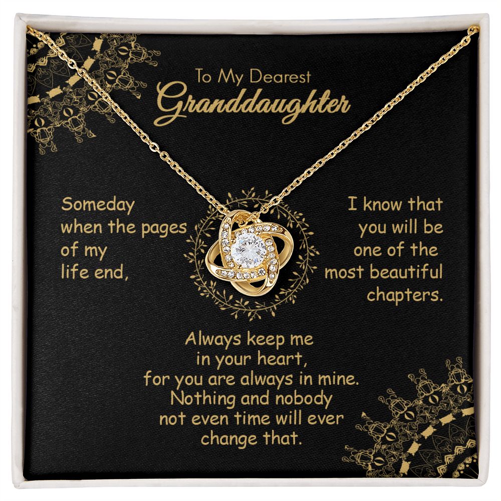 To My Dearest Granddaughter - Most Beautiful Chapters - Love Knot Necklace