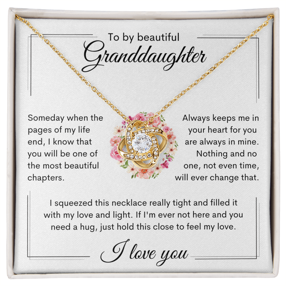 Granddaughter Necklace | Birthday Gift | College Gift | Wedding Gift | Love Knot Necklace