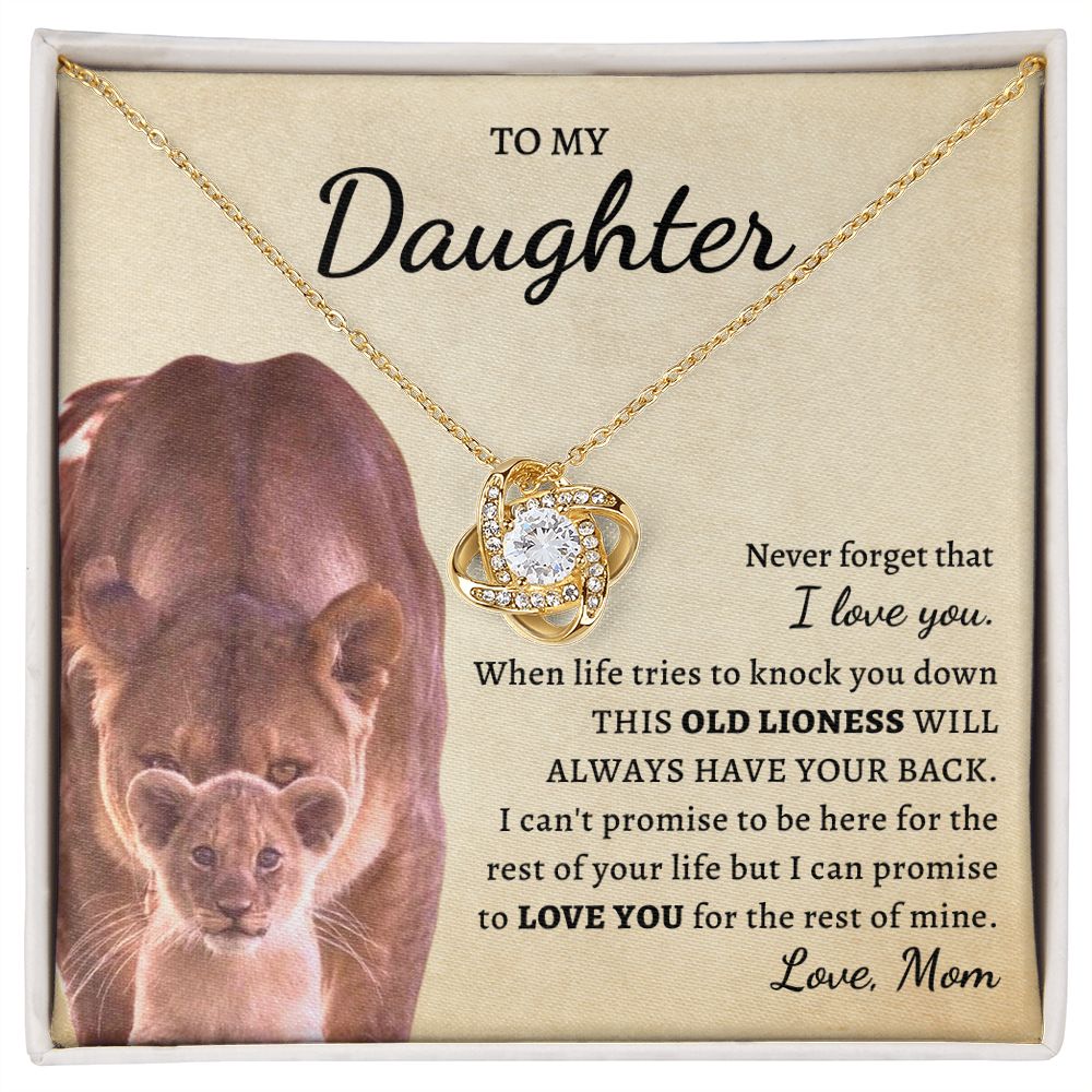 To My Daughter | Old Lioness | Love Knot Necklace