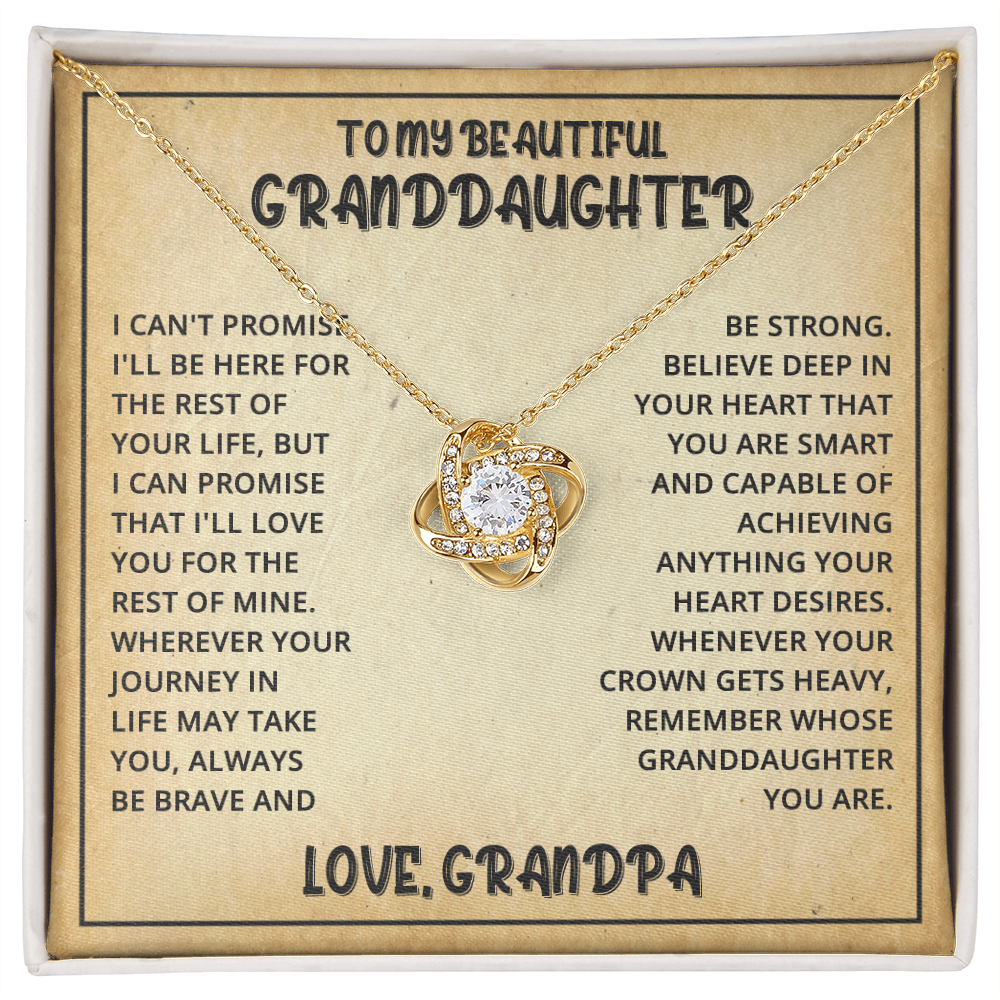 Granddaughter Promise - Vesta Knot Necklace