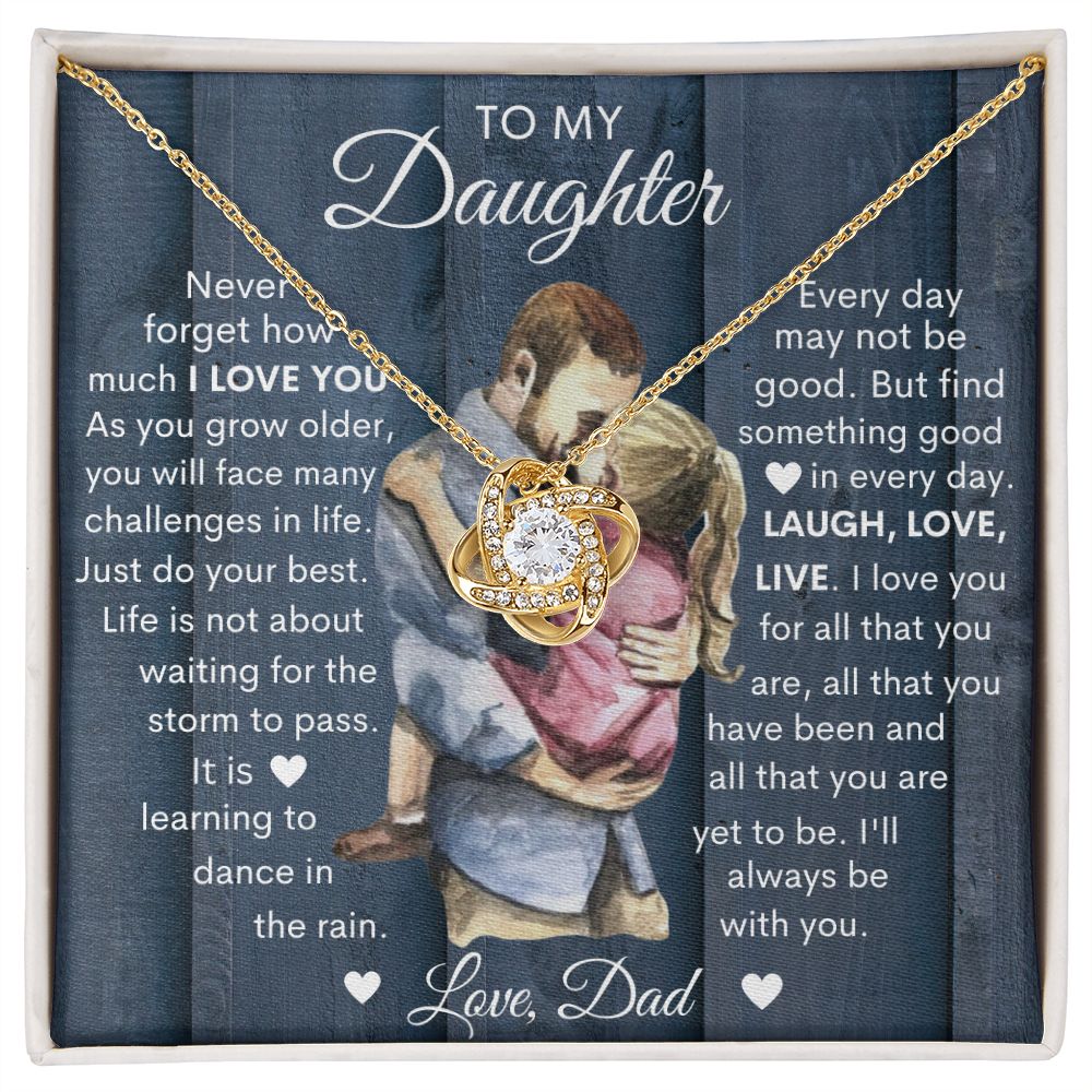 TO MY DAUGHTER - LOVE KNOT NECKLACE