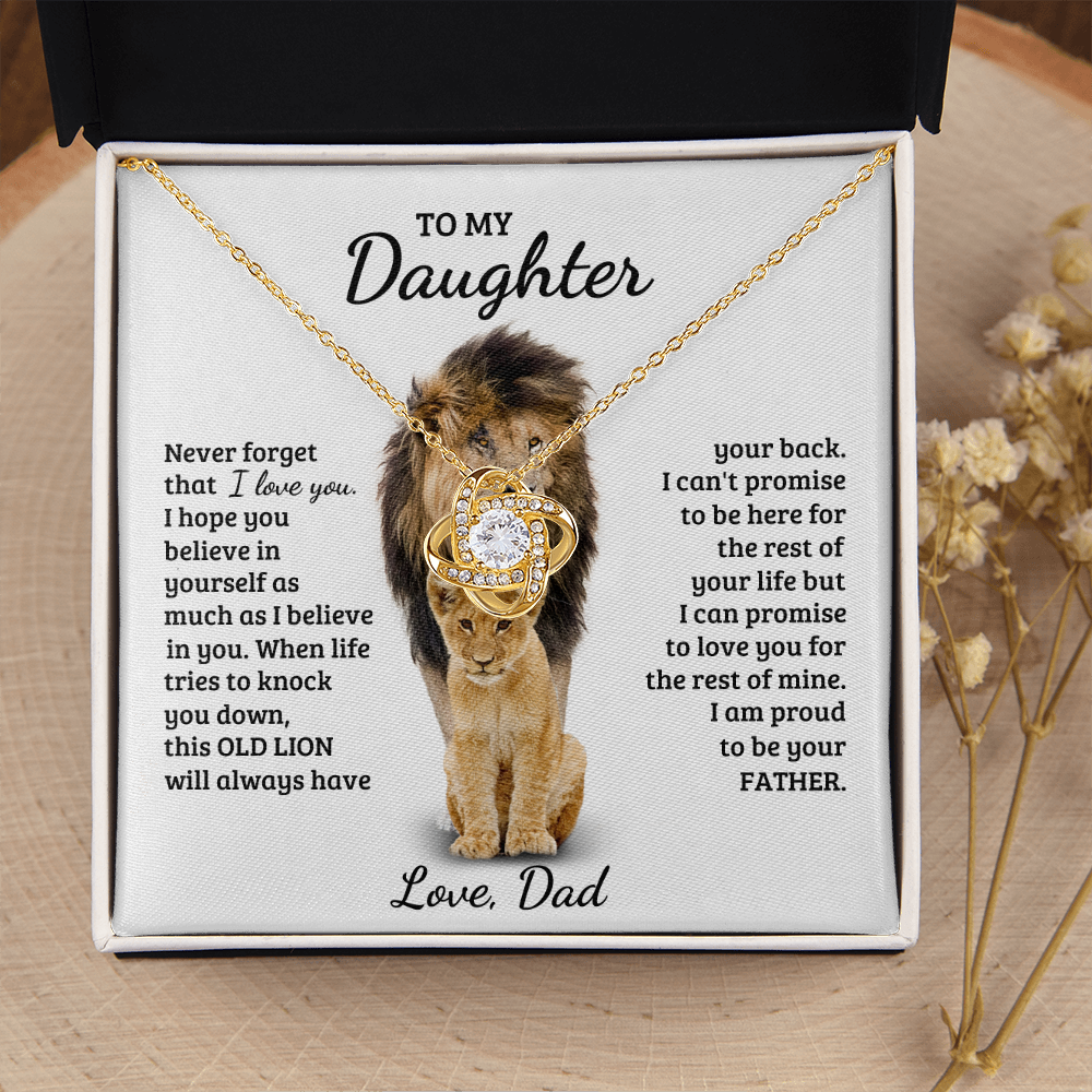 Daughter - My Life - Love Knot Necklace