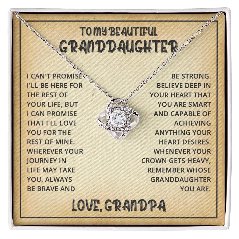 Granddaughter Promise - Vesta Knot Necklace