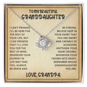 Granddaughter Promise - Vesta Knot Necklace