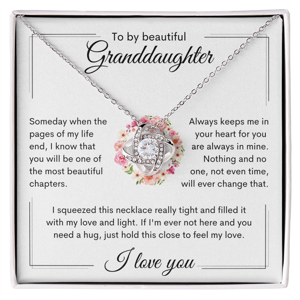 Granddaughter Necklace | Birthday Gift | College Gift | Wedding Gift | Love Knot Necklace