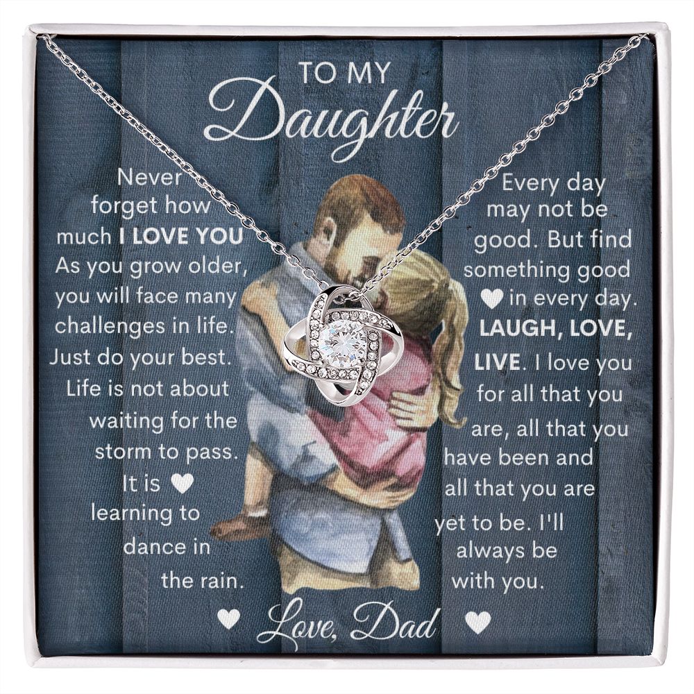 TO MY DAUGHTER - LOVE KNOT NECKLACE