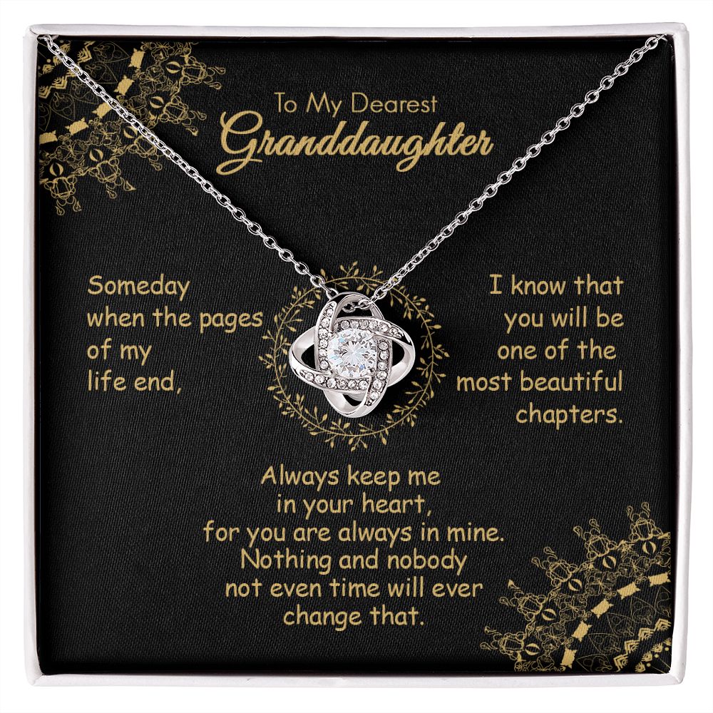 To My Dearest Granddaughter - Most Beautiful Chapters - Love Knot Necklace