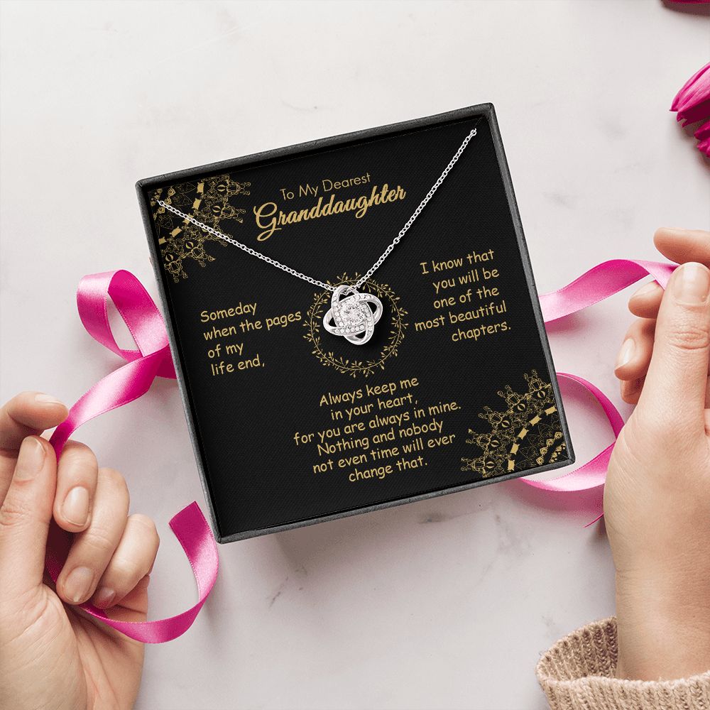 To My Dearest Granddaughter - Most Beautiful Chapters - Love Knot Necklace