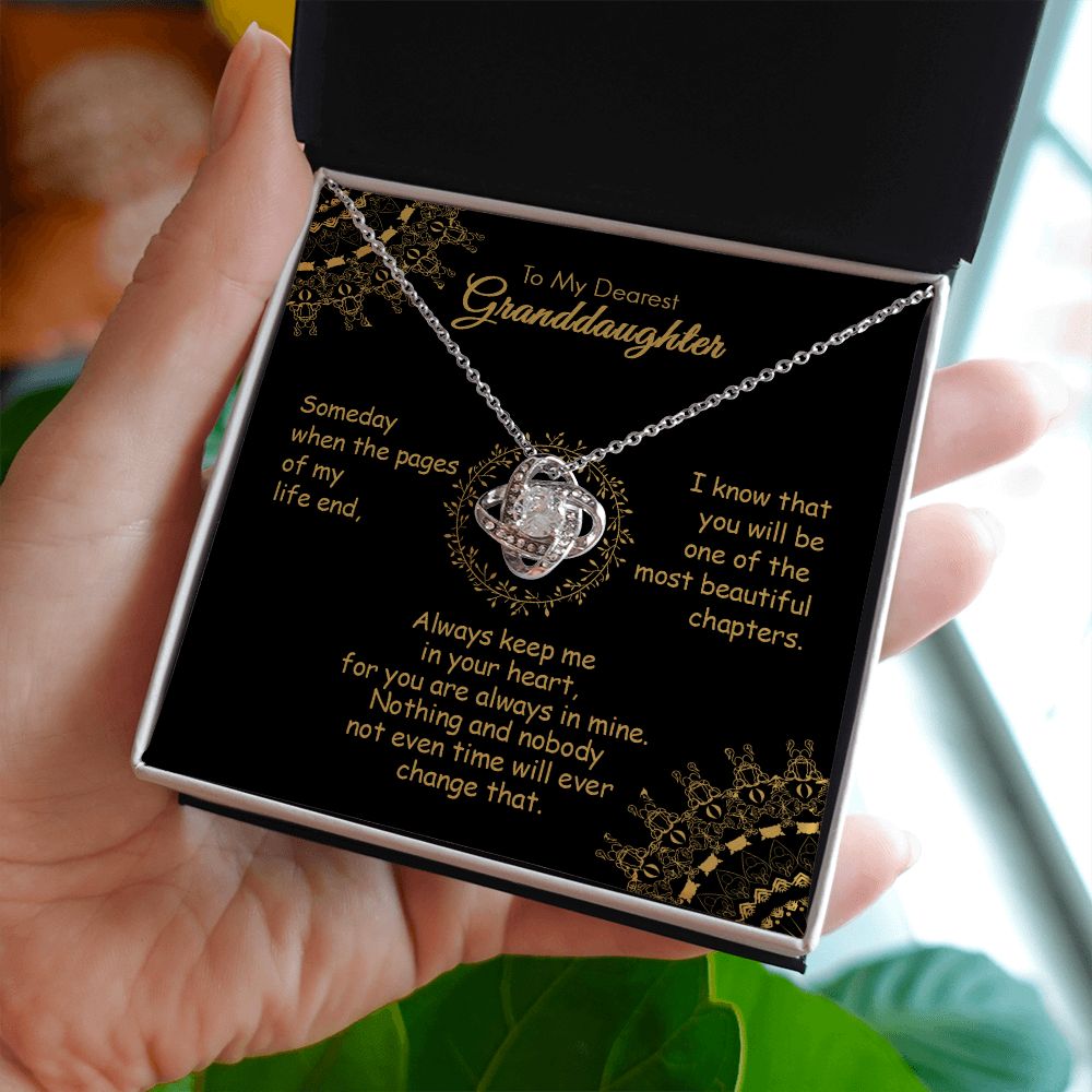 To My Dearest Granddaughter - Most Beautiful Chapters - Love Knot Necklace