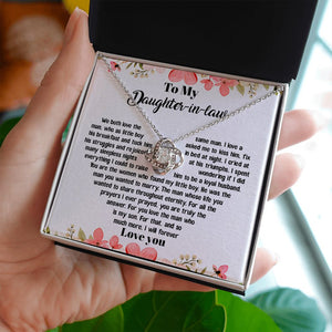 To My Daughter-In-Law - I Will Forever Love You - Love Knot Necklace